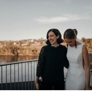 Dark Green Lace Blouse